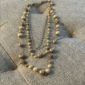 Chic Gold Pearl Layered Necklace